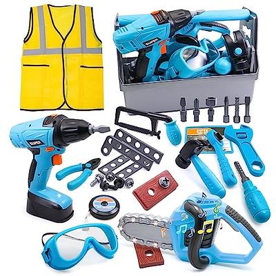 Kids Tool Set with Electric Toy Drill for Kids, Toddler Tool Set with Toy Tool Box & Tool Belt 48/49/51pcs, Size: 48pcs