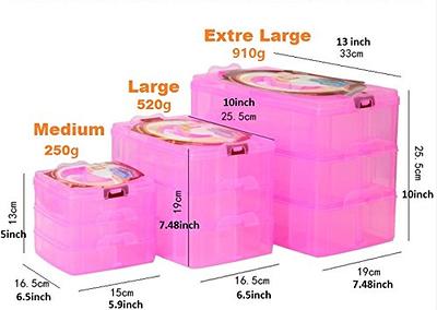 DJUNXYAN 3-Tier 30 Sections Transparent Stackable Adjustable Compartment  Slot Plastic Craft Storage Box Organizer for Toy Desktop Jewelry Accessory  Drawer Or Kitchen 4 Colors 3 Sizes(Large White) - Yahoo Shopping