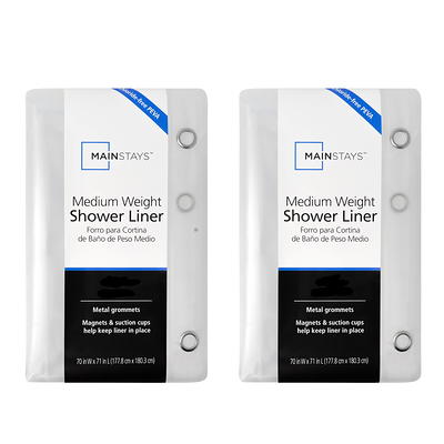 Clorox 2pk Medium Weight Shower Curtains Liner Clear : Target