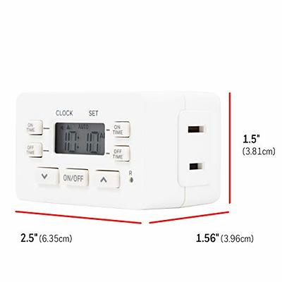 BLACK+DECKER 15-Amps 125-volt 2-Outlet Plug-in Indoor Lighting Timer in the  Lighting Timers department at