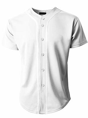 Ma Croix Mens Baseball Jersey Button Shirt Active Sportswear