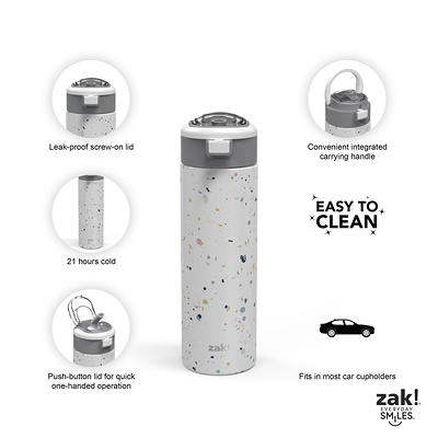 Zak Designs 24 Ounce Antimicrobial Stainless Steel Water Bottle