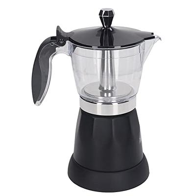 200/300ml Glass Moka Pot Stainless Steel Delicious Moka Pot Coffee Maker  Heat Resistant for Home