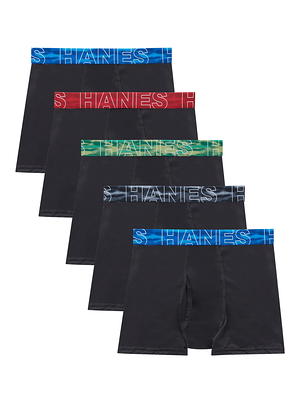 Hanes Boys' Cotton-Stretch Boxer Briefs, 5-Pack, Sizes S-XXL 
