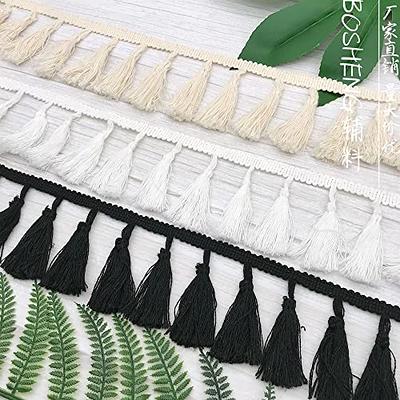 Yulakes 5 Yards Cotton Curtain Fringe Trim Quality Tassel Trimming