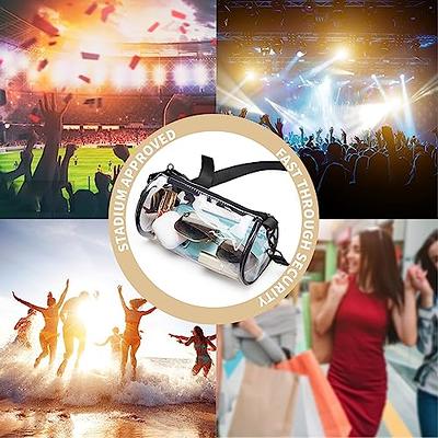 WEDDINGHELPER Clear Crossbody Purse Bag, Clear Bag Stadium Approved Inner Pocket for Concerts, Festivals, Sports Events