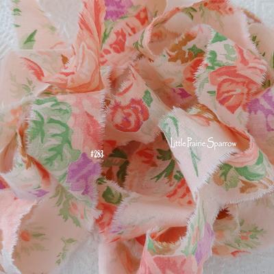 Peach Organza Ribbon with Satin Edge, 1-1/2 Inches x Bulk 25 Yards