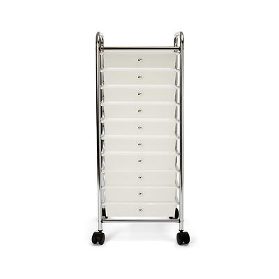 Seville Classics 10-Drawer Organizer Cart Multi Color