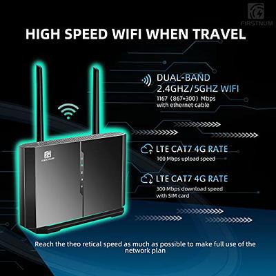 4G LTE CPE Router Modem with Sim Card Slot Wireless Hotspot for Home Travel  Work 