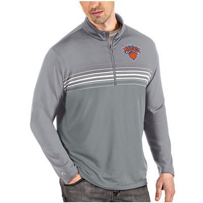 Men's Antigua Heathered Black New York Giants Course Quarter-Zip Pullover  Top