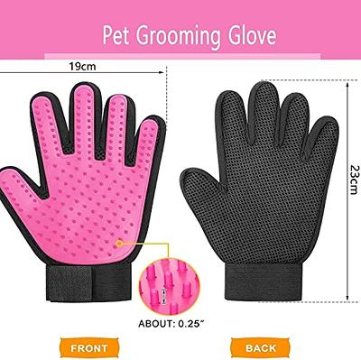 Dog Grooming Glove, Gentle Pet Grooming Glove Brush, Efficient Pet Hair  Remover Glove, Deshedding Glove, Massage Mitt with Enhanced Five Finger