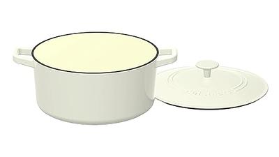 Cuisinart Chef's Classic Enameled Cast Iron 5-Quart Round Covered  Casserole, Cream - Yahoo Shopping