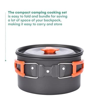 Camping Cookware, Compact/Lightweight/Durable Camping Pots and