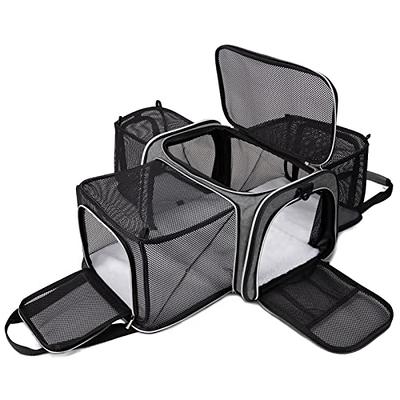 Pet Carrier, Large Soft Sided Pet Travel TSA Carrier 4 Sides