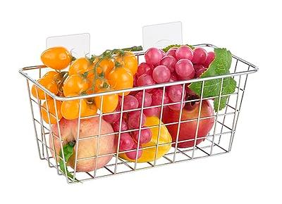 3 x Plastic Kitchen Cupboard Storage Organiser Baskets with