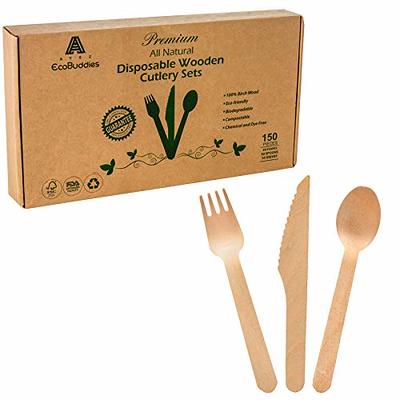 ECOLipak 350 Pack Compostable Paper Plates Set, Heavy Duty Biodegradable  Plates Set & Eco Friendly CPLA Cutlery, Disposable Dinnerware Set for Party