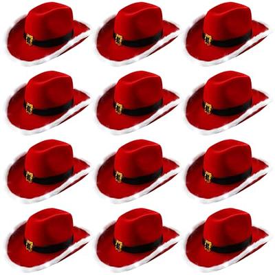  Breathffy 4 Pcs Cowboy Hat Felt Wide Brim Cowgirl Hats