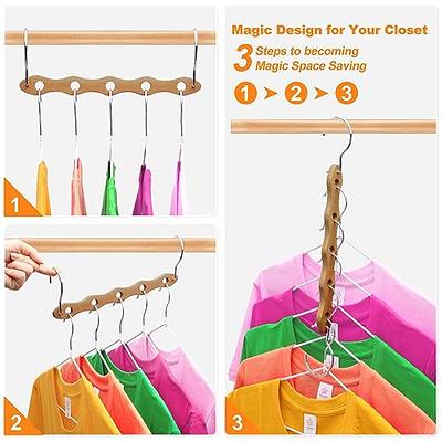  12 Pack Space Saving Hangers for Clothes, Collapsible Metal Hangers  Organizer, Closet Hangers Space Saver, Clothes Hanger Organizer, Magic  Hangers for Organization and Storage, Dorm Room Essentials : Home & Kitchen