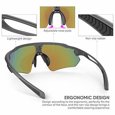  Suoso Polarized Sunglasses Men Sports Sunglasses Womens:  UV400 Protection Sunglasses For Women Flexible Frame Wrap Around Cycling  Glasses For Baseball Fishing Running