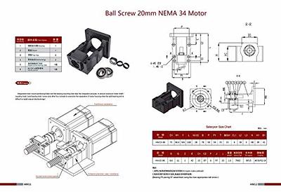 Mssoomm 20mm CNC Ballscrew Kit SFU2010 RM2010 Anti-Backlash Ball