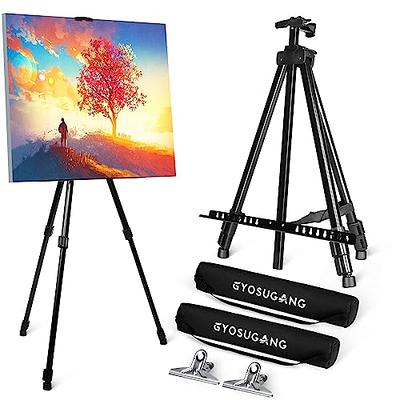 SunyesYo Display Black Easel Stands - 63 Artist Tripod Collapsible (2  Pack)