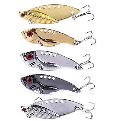 LURESMEOW Fishing Spoons Lures Blade Baits for Bass Spinner Spoon