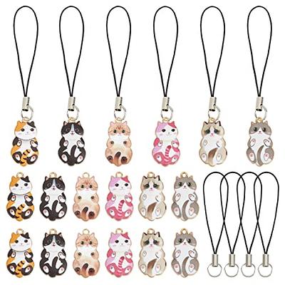 Homemaxs 4 Pcs Phone Charms with Bells Delicate Crafted Hanging Bells Phone Cords Hanging Charms for Keychains Trees, Women's, Size: 9.5x1.3x1.3cm