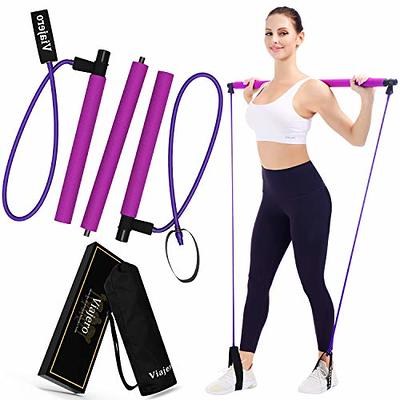 LEXIL Portable Pilates Bar Exercise Kit-Stackable 3 Pairs of Resistance  Bands (15, 20, 30LB) - Home Gym Equipment for Men and Women, Workout Kit  for Body Toning…