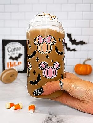 Fall Pumpkin Glass Can - Pumpkin Glass Can - Fall Iced Coffee