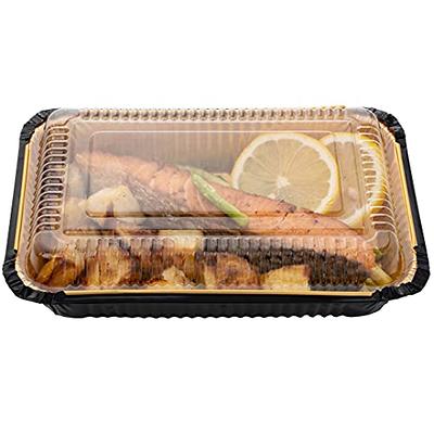 Restaurantware Foil Lux 27 Ounce Foil Pans, 200 Recyclable Aluminum Take  Out Containers - Heavy Duty, Rectangle, Black & Gold Aluminum Foil To Go