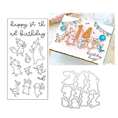 Qoiseys Animal Birthday Silicone Clear Stamp and Die Sets for Card Making,  Cutting Dies Cut Stencils for DIY Scrapbooking Photo Album Decorative Paper  Crafting Embossing Template - Yahoo Shopping