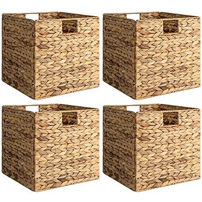 StorageWorks Wicker Tank Topper Basket, Water Hyacinth Storage for  Bathroom, 2 Pack