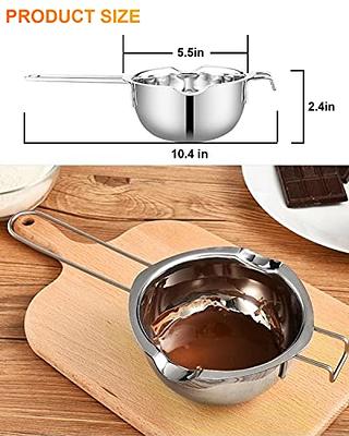 Chocolate Melting Pot, 400ml Double Boiler Pot, Stainless Steel Double  Boiler Pot Set For Melting Chocolate, Chocolate Making Pot For Melting