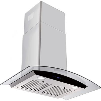 Range Hood 30 Inch Tieasy Wall Mount Kitchen Hood Tempered Glass 3-Speed  700 CFM