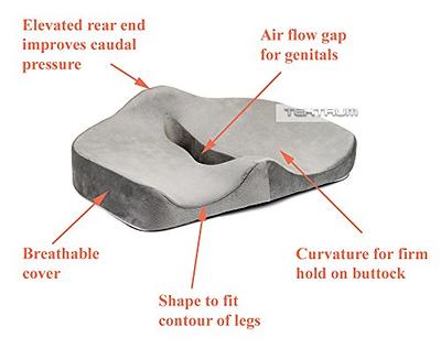 Memory Foam Cooling Gel Seat Cushion Enhanced Orthopedic Contour Coccy  Cushion