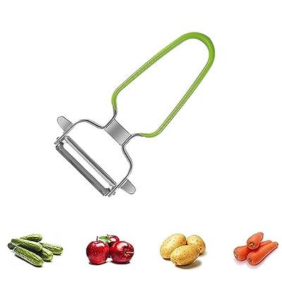 Bonano 2 Pieces Set of Peeler with Container Stainless Steel blade,Both Fruits and Vegetables Are suitable., 9*5*2