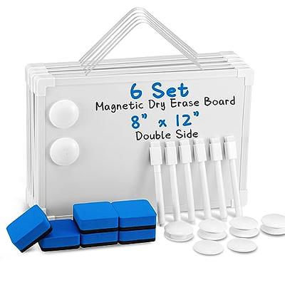 Colarr 20 Set Small Magnetic Dry Erase Whiteboard for Kids Wall Hanging 8''  x 12'' Double Side Dry Erase Board for School Classroom Educational