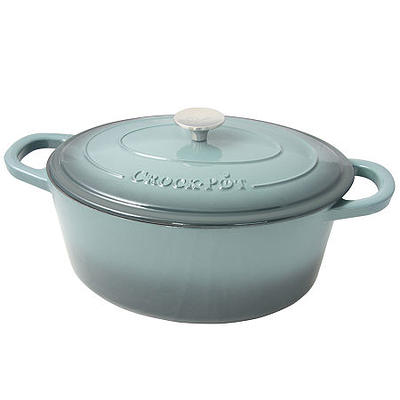 Crock Pot Artisan 7 Quart Enameled Cast Iron Dutch Oven Oval, One