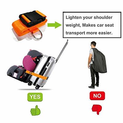 Car Seat Belt Strap to Suitcase, Convert Kid Car Seat and Carry-on Luggage  to Airport Stroller Carrier,Safe Travel Solution for Transport (Orange) -  Yahoo Shopping