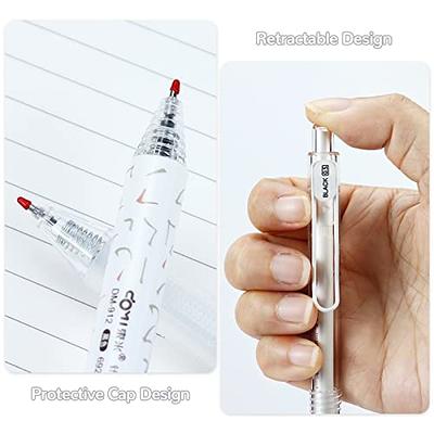  Buqoo Retractable Gel Pens Set Fine Point Gel Ink Pens