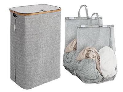 Honey Can Do 24 Gray & White Collapsible Rubber Laundry Baskets