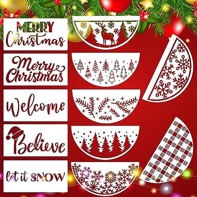 Christmas Stencils 12” Xmas Stencil for Wood Christmas Stencil for Painting  Holiday Stencils Merry Christmas Believe Drawing Templates Half Round  Stencil for Door Hanger Porch Wreath Home Decor - Yahoo Shopping