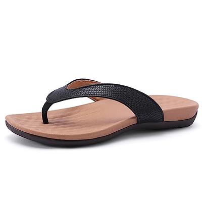 Harssidanzar Mens Flip Flop, Summer Thong Arch