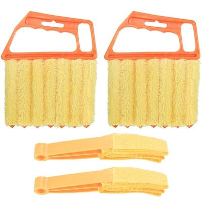 2 Pcs Window Venetian Blind Cleaner Duster Tools + 2 Pcs 7 Finger