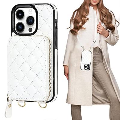 Omio for iPhone 11 Pro Max Handbag Case with Card Holder Wrist Lanyard  Shoulder Strap Soft Silicone Gel Cover Wallet Case for Women Luxury Stylish  Long Pearl Crossbody Chain Case for iPhone