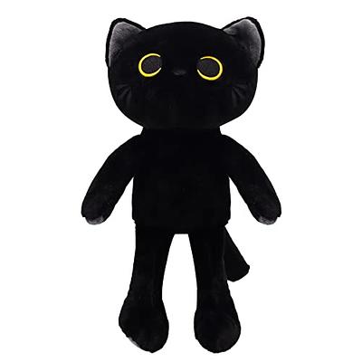 MUFEIRUO Black Cat Plush Toys, Cute Stuffed Animals Plush, Soft