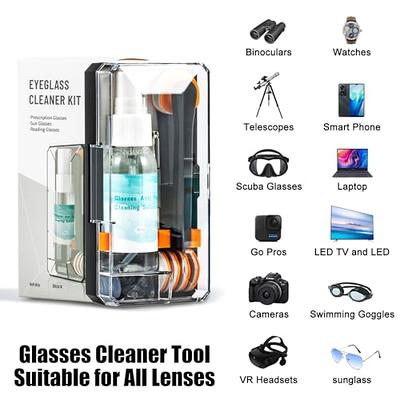 Eyeglass Cleaner Kit Glasses Cleaner DauMeiQH Portable Lens Cleaner Tool  with Anti Fog Spray, Microfiber Lens Cloth, Cleaning Clip, Soft Brush, Nose  Pads, Glasses Repair Kit for Travel - Yahoo Shopping