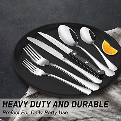 LIANYU 48-Piece Silverware Set with Extra Forks, Stainless Steel