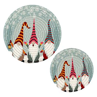 Winter Gnome Cute Pot Holders Trivets 2 Pcs Heat Resistant Trivets