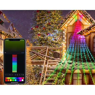 RGB Smart Christmas Tree Lights Waterfall Fairy String Lights